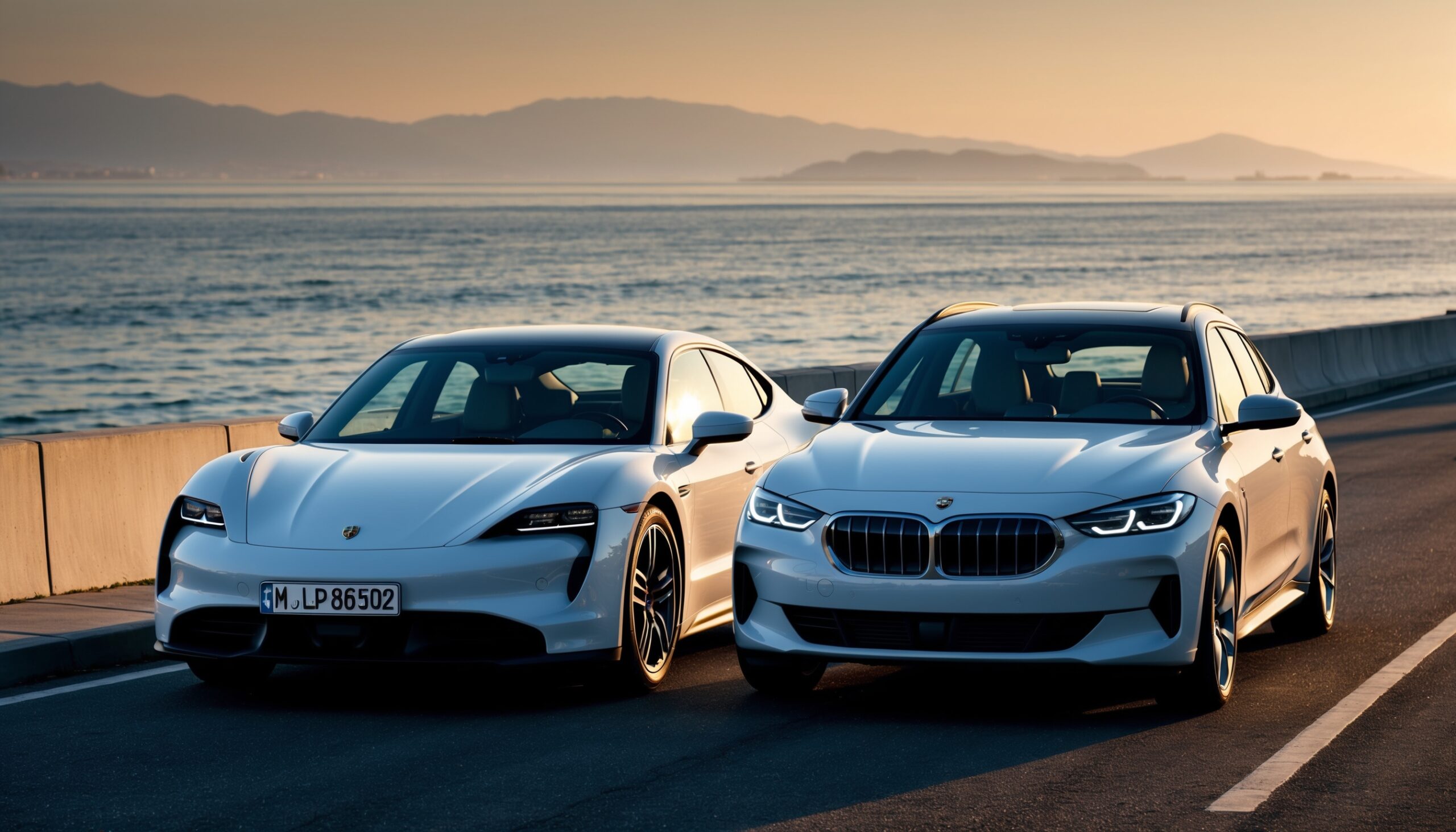 Select Luxury Electric Sedan Duel: Porsche Taycan vs. BMW i5 Touring – Performance, Range, and Usability